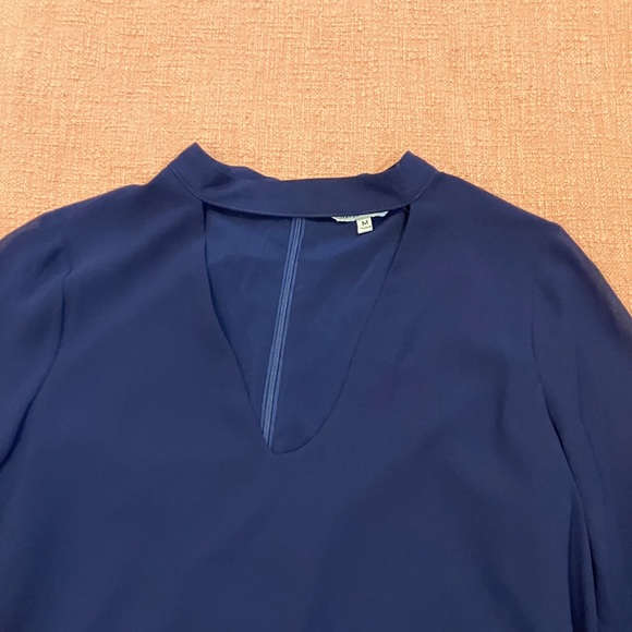 Naked Zebra v-neck Navy Blue Mini Dress - Picture 2 of 16